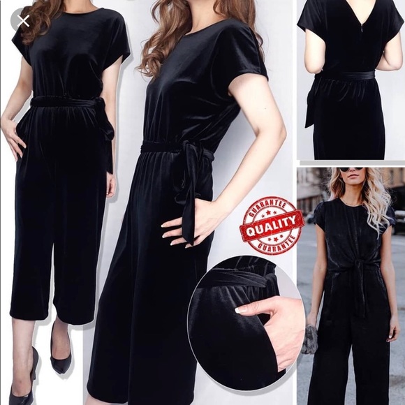 gap velvet jumpsuit
